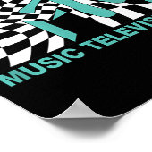 MTV市松模様ウェーブ錯視スタイル ポスター (角)