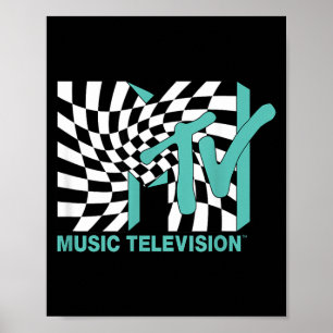 MTV市松模様ウェーブ錯視スタイル ポスター