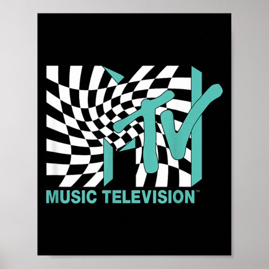 MTV市松模様ウェーブ錯視スタイル ポスター (正面)