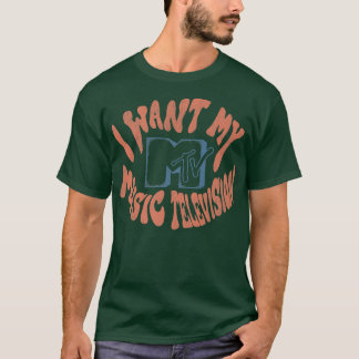 MTV I Want My Music Televisionヴィンテージ波状文字 Tシャツ