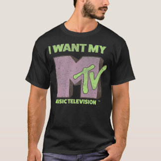 MTV I Want My Music Television シンプル Logo おもしろい  Tシャツ