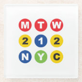 MTW logo  ガラスコースター (正面)