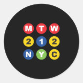 MTW Logo ラウンドシール (正面)