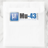Mu-43ステッカー 長方形シール (バッグ)