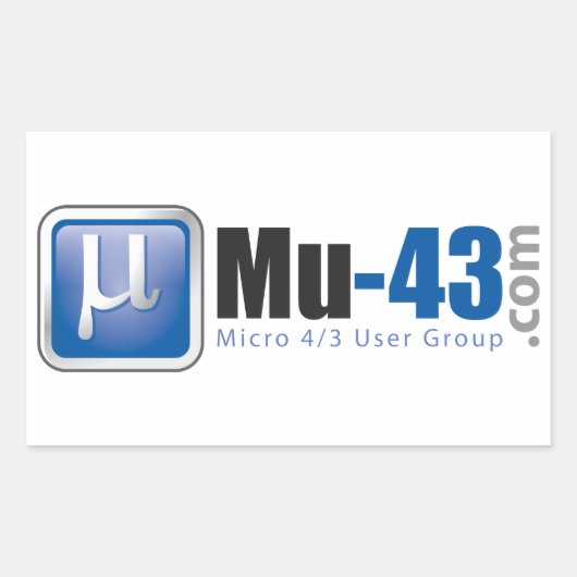 Mu-43ステッカー 長方形シール (正面)