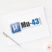 Mu-43ステッカー 長方形シール (封筒)