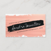 MUAのピンクおよび黒によって傾けられるブラシの打撃 名刺 (正面)