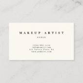 MUA Makeup Artist Pastel Illustration 名刺 (裏面)