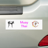 Muay Thai バンパーステッカー (車上)