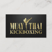 Muay Thai and Kickboxing Coach - Black and Gold 名刺 (正面)