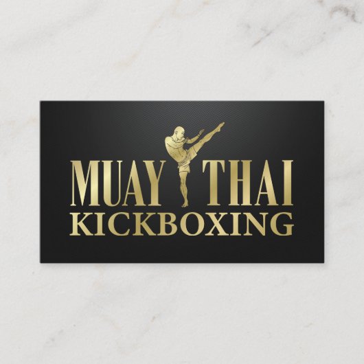 Muay Thai and Kickboxing Coach - Black and Gold 名刺 (正面)