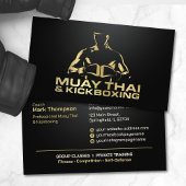 Muay Thai and Kickboxing Coach - Black and Gold 名刺