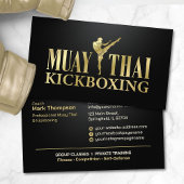 Muay Thai and Kickboxing Coach - Black and Gold 名刺