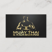 Muay Thai and Kickboxing Coach - Black and Gold 名刺 (正面)