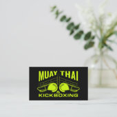 Muay Thai and Kickboxing Coach - Black and Lime 名刺 (スタンド正面)