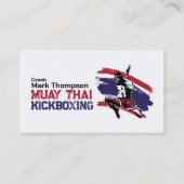 Muay Thai and Kickboxing Coach - Blue Red  名刺 (正面)