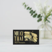 Muay Thai and Kickboxing Coach - Blue Red  名刺 (スタンド正面)