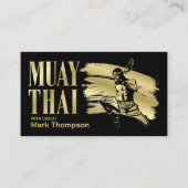 Muay Thai and Kickboxing Coach - Blue Red  名刺 (正面)