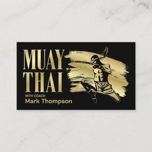 Muay Thai and Kickboxing Coach - Blue Red  名刺 (正面)