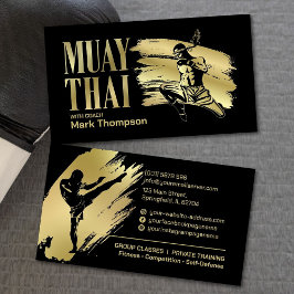 Muay Thai and Kickboxing Coach - Blue Red 名刺