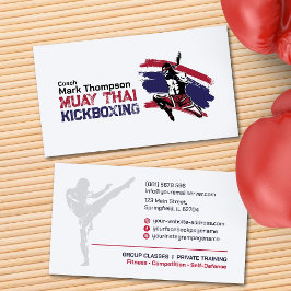 Muay Thai and Kickboxing Coach - Blue Red 名刺