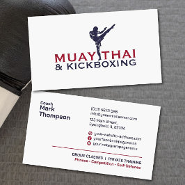 Muay Thai and Kickboxing Coach - Blue Red 名刺