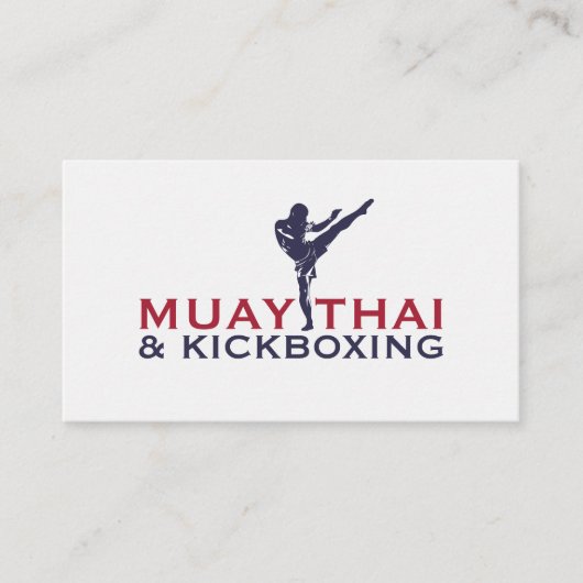 Muay Thai and Kickboxing Coach - Blue Red  名刺 (正面)