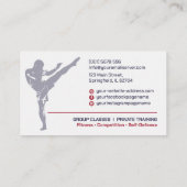 Muay Thai and Kickboxing Coach - Blue Red  名刺 (裏面)