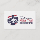 Muay Thai and Kickboxing Coach - Blue Red  名刺 (正面)