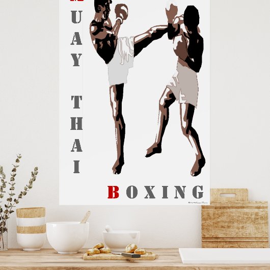 Muay Thai Boxing Poster ポスター (キッチン)