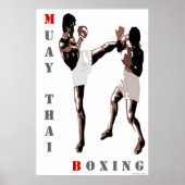 Muay Thai Boxing Poster ポスター (正面)