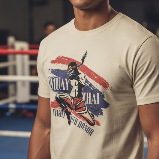 Muay Thai - Fight With Honor Tシャツ