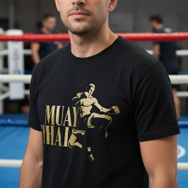 Muay Thai Fighter – Golden Strike Tシャツ