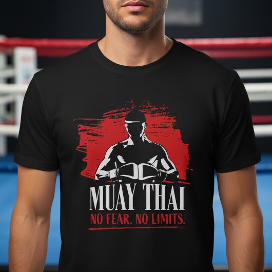 Muay Thai Fighter – No Fear No Limits Tシャツ