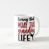Muay Thai Grandma Life Muay Thai Grandmother コーヒーマグカップ (正面右)