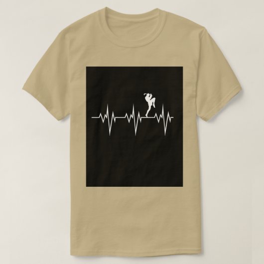 muay thai heart beat thailand martial art Graphic Tシャツ (デザイン正面)