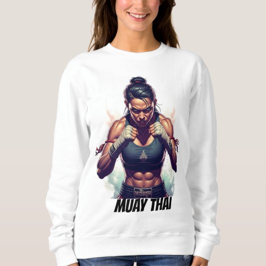 Muay Thai Kickboxing Martial Arts スウェットシャツ (正面)