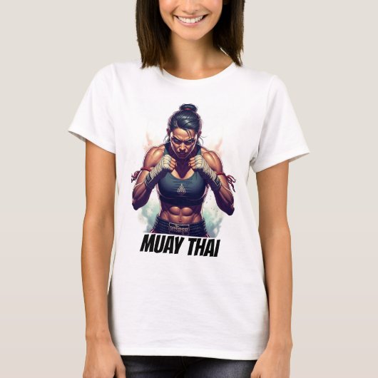 Muay Thai Kickboxing Martial Arts Tシャツ (正面)
