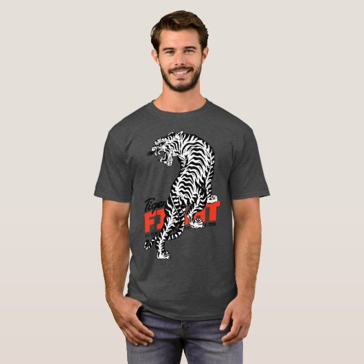 Muay Thai Kickboxing Tiger The Art of Fighting Tシャツ (正面フル)