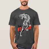 Muay Thai Kickboxing Tiger The Art of Fighting Tシャツ (正面)