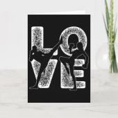 Muay Thai Love Word Theme Graphic Design Kickboxin カード (正面)
