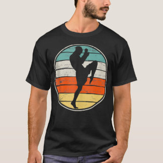 Muay Thai Martial Arts Kickboing Retro Vintage Gif Tシャツ