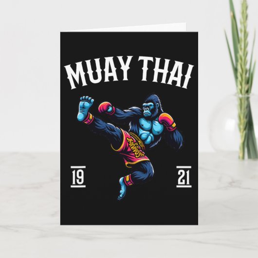 Muay Thai Monkey - Kickboxing And Monkey Thai Boxi カード (正面)