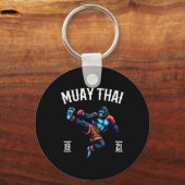 Muay Thai Monkey - Kickboxing And Monkey Thai Boxi キーホルダー (正面)