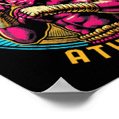 Muay Thai Performance Athlete Men's Kickboxing Mma ポスター (角)