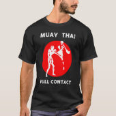 Muay Thai Retro Kickboxing Boxing Tシャツ (正面)