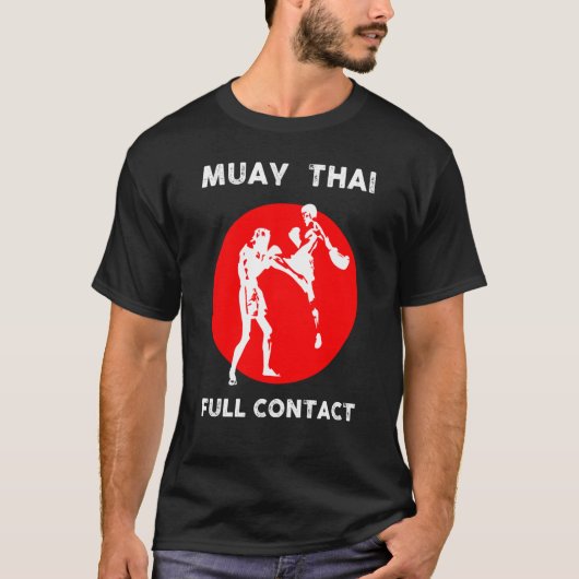 Muay Thai  Retro Kickboxing Boxing Tシャツ (正面)