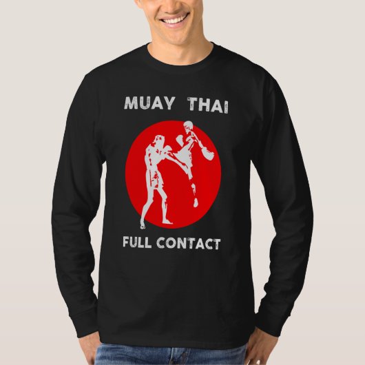 Muay Thai  Retro Kickboxing Boxing Tシャツ (正面)