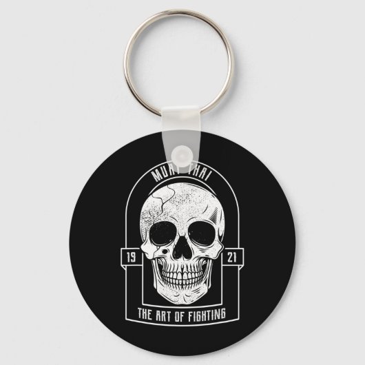 Muay Thai Skull Mma And Kickboxing  キーホルダー (正面)