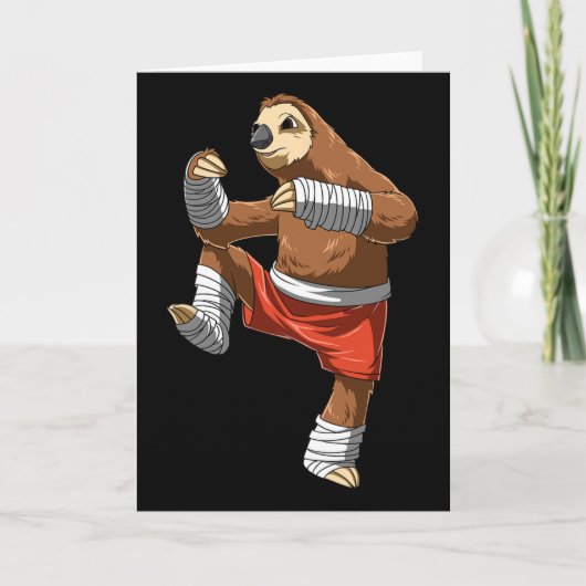 Muay Thai Sloth - Thai Boxing And Kickboxing  カード (正面)